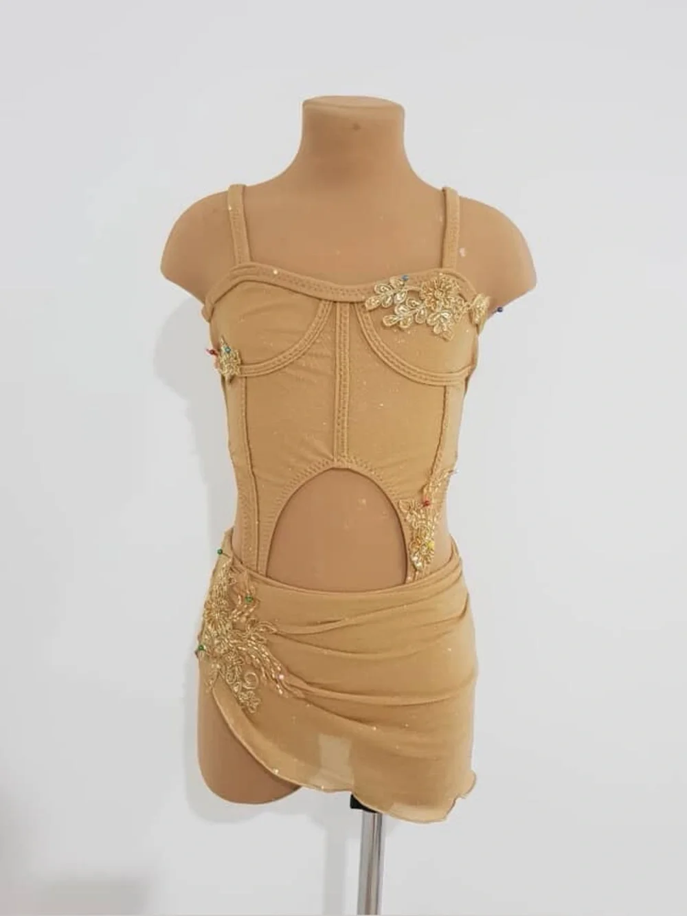 Custom Lyrical Champagne/Gold Costume - Child 7